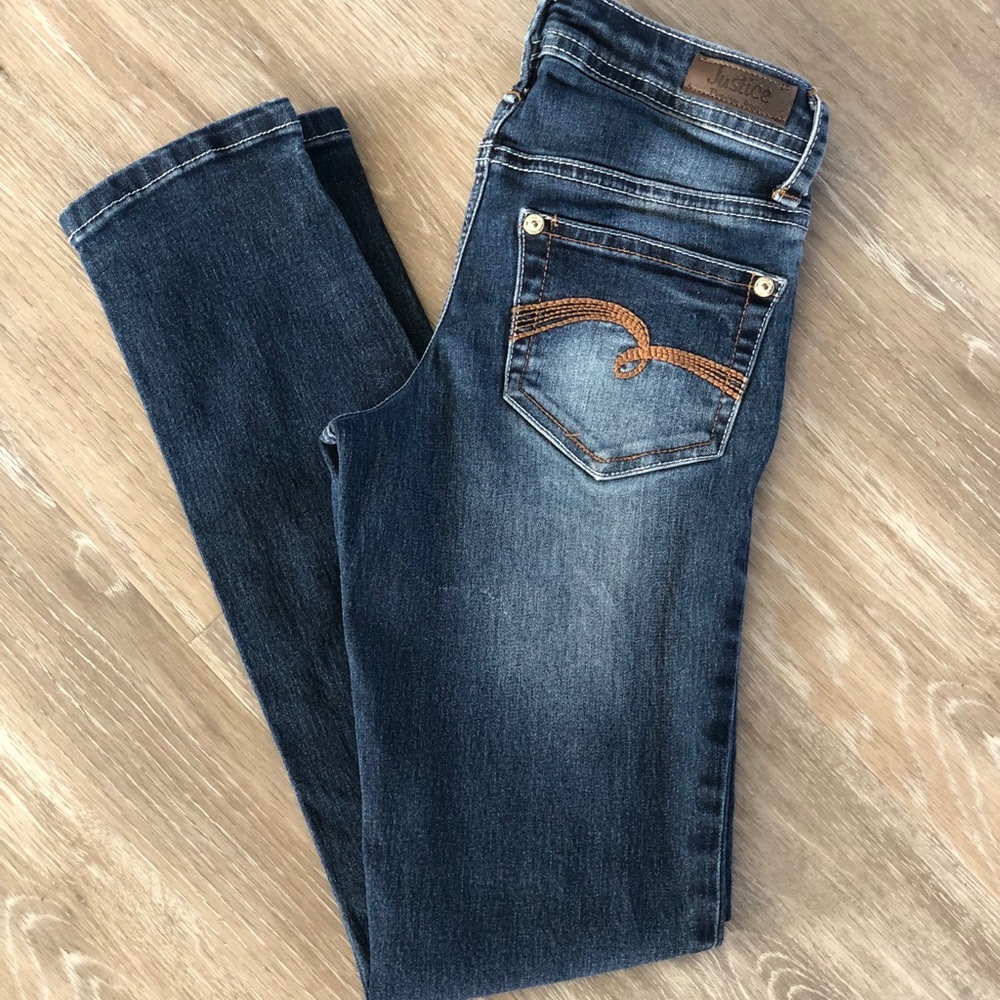 Girls Justice skinny jeans. Size 10s